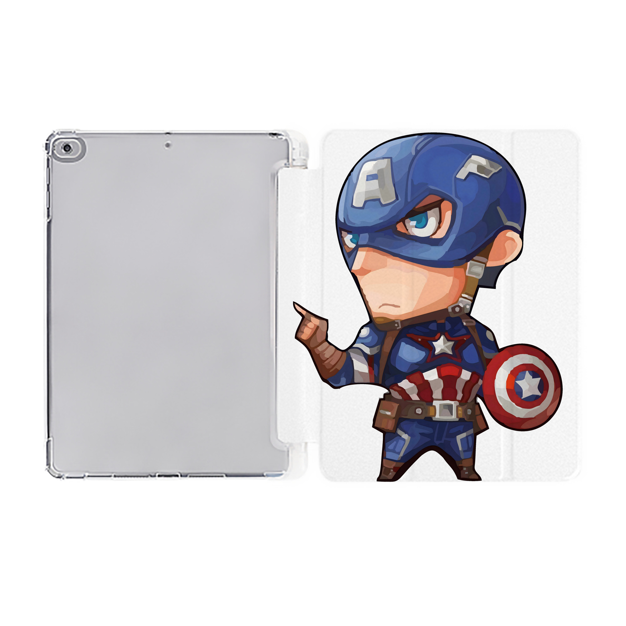 （画像用） アベンジャーズ The Avengers IPad ケース ペン収納付き 三つ折りスタンド PUレザー×シリコン 対応機種9.5/10.5/10.9インチ